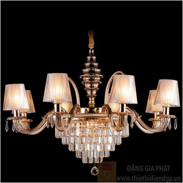 Đèn chùm nến Ø850*H700+400, E14*8-LED