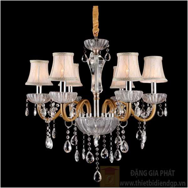 Đèn chùm nến Ø600*H600+400, E14*6