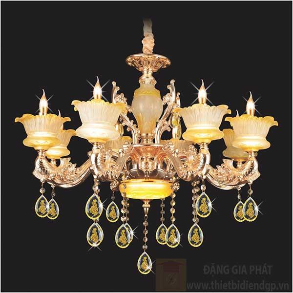 Đèn chùm nến Ø700*650+400, E14*8-LED
