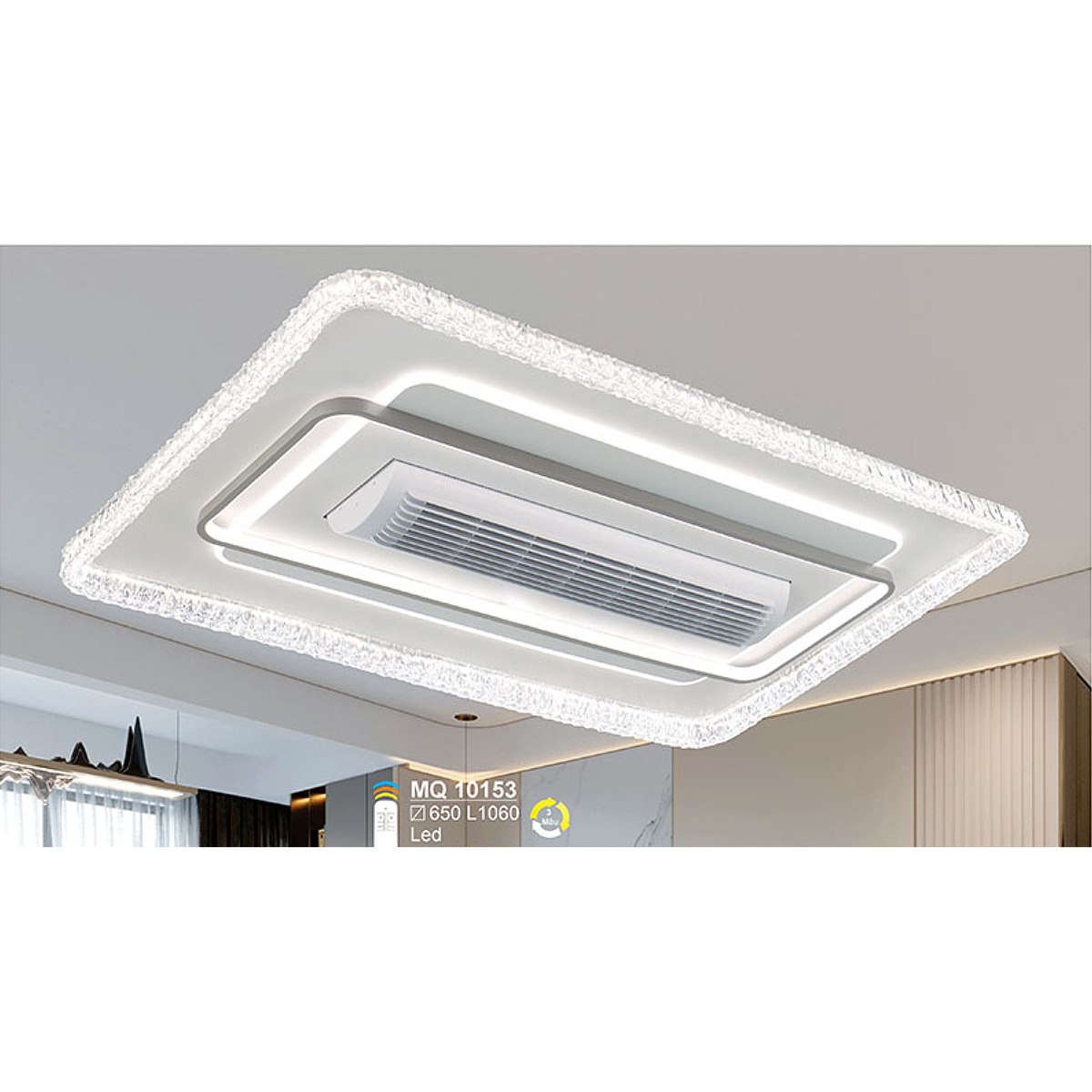 Đèn mâm + quạt không cánh SANO MQ 10153 Ø650*L1060