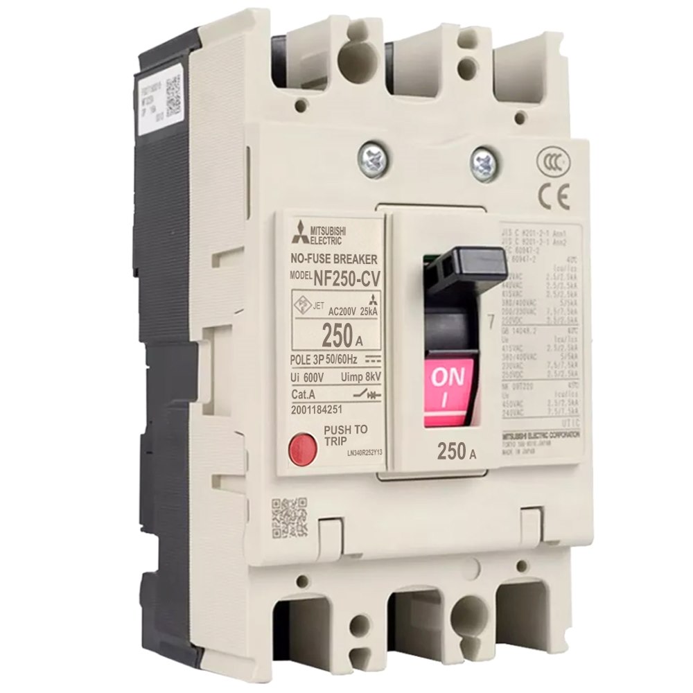 MCCB 3P Mitsubishi NF250-CV 25kA