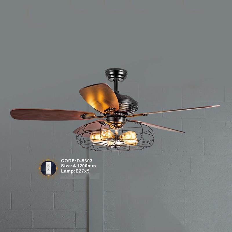 Quạt trần đèn trang trí Slister Ø1200mm - E27*5