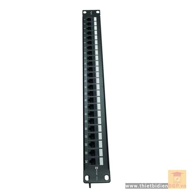 Patch panel, 24 cổng Cat5e, bao gồm modular jack RJ45