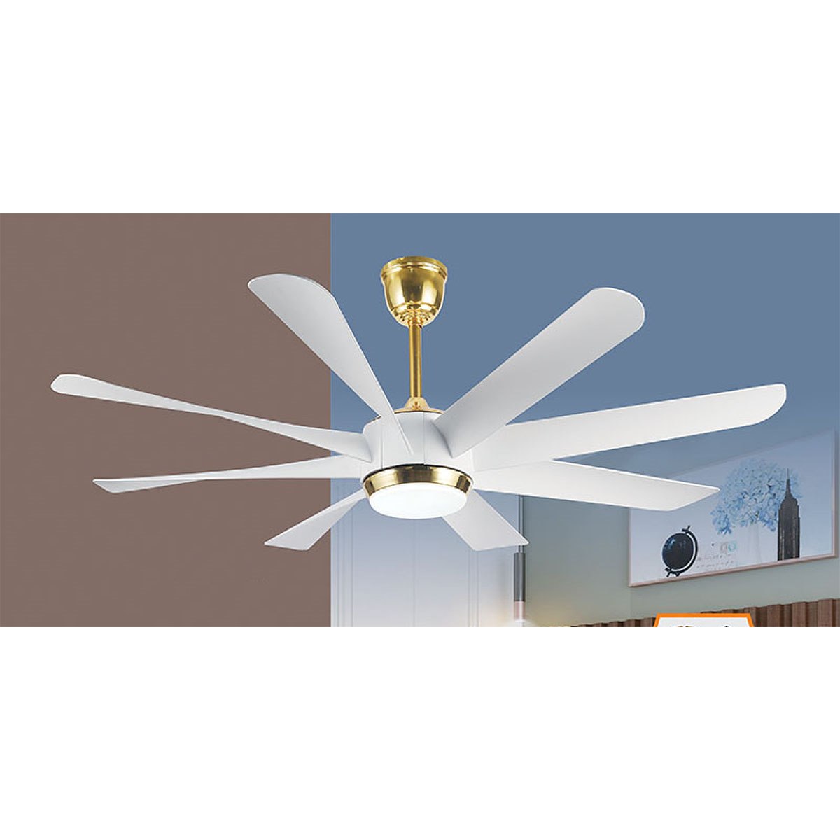 Quạt trần đèn Sano 8 cánh Q 10195/60 in