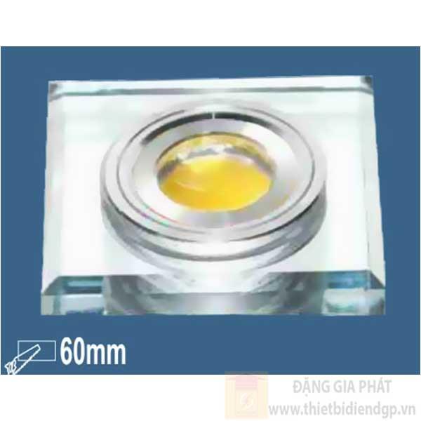 Đèn Panel vuông âm trần led 5W, Ø90, khoét lỗ Ø60mm, ánh sáng trắng & vàng
