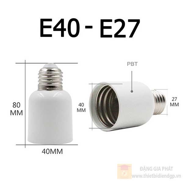 Đuôi đèn Led E40 sang E27 MPE