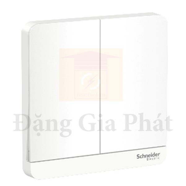Bộ công tắc đôi 1 chiều 16AX, có LED màu trắng