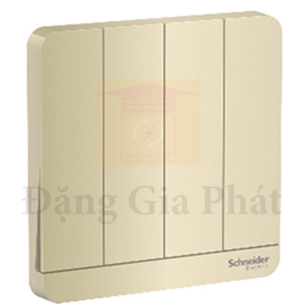Bộ công tắc bốn 2 chiều 16AX, có LED màu vàng