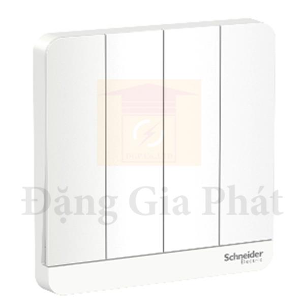 Mặt cho 4 công tắc màu trắng