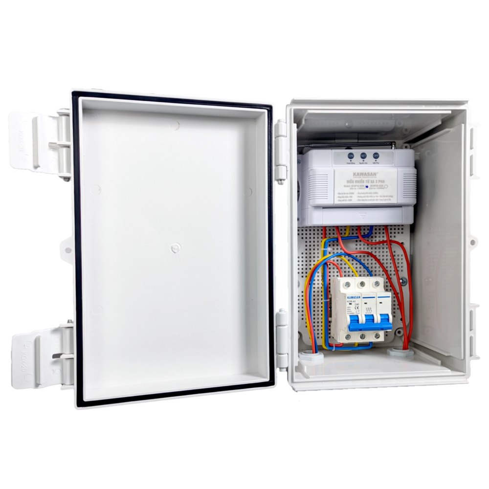 Tủ điều khiển bơm từ xa 3 pha Kawasan B-RF3P2K-R2N kín nước