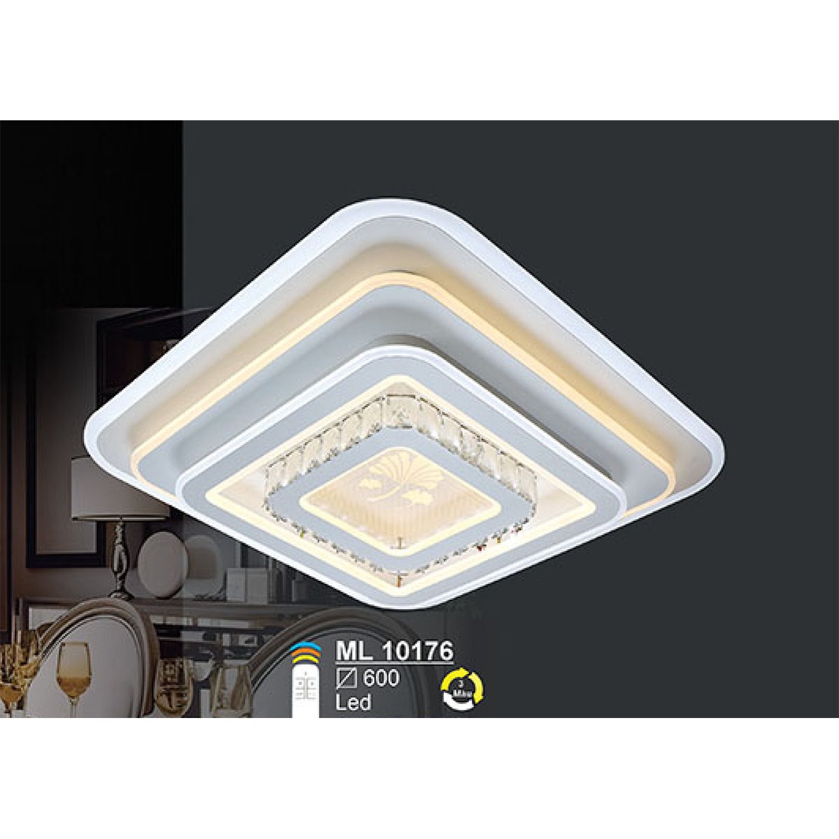 Đèn mâm Led Sano ML 10176 Ø600