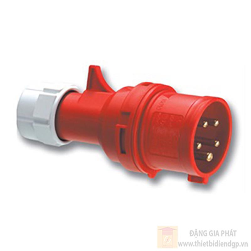 Phích cắm công nghiệp 3 pha PCE di động loại không kín nước 230V/400V 6H-IP44