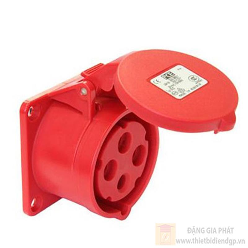 Ổ cắm công nghiệp PCE gắn âm loại không kín nước dạng thẳng 32A IP44