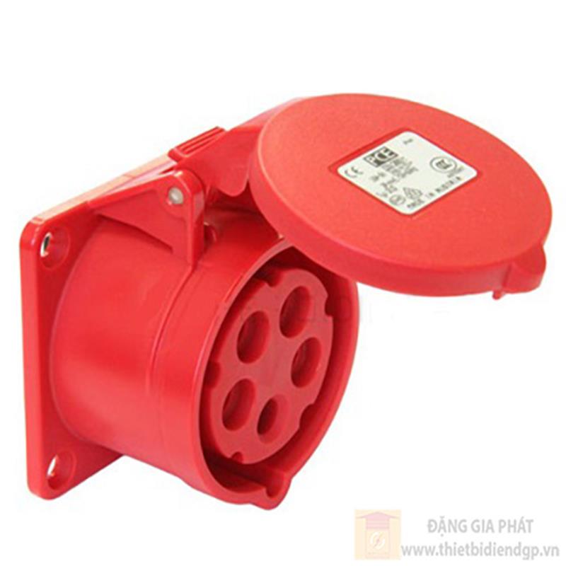 Ổ cắm công nghiệp PCE gắn âm loại không kín nước dạng thẳng 32A IP44