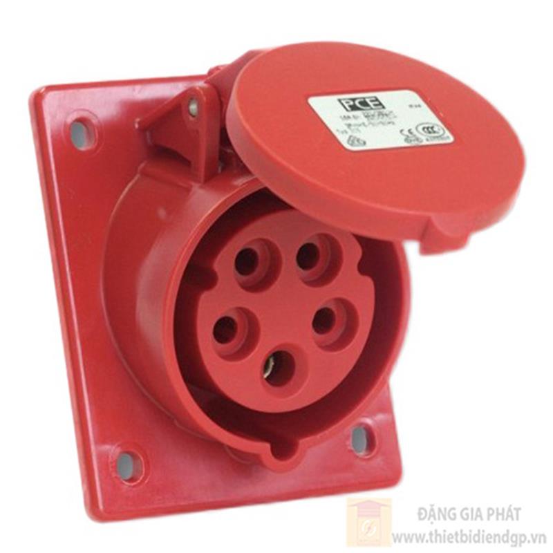 Ổ cắm công nghiệp PCE gắn âm loại không kín nước dạng nghiêng 16A IP44