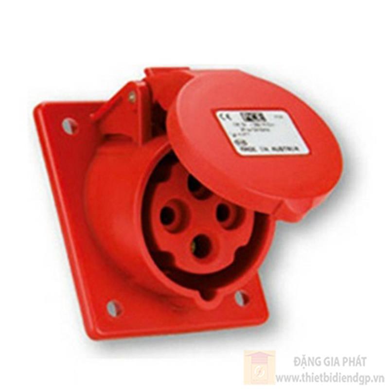 Ổ cắm công nghiệp PCE gắn âm loại không kín nước dạng nghiêng 32A IP44