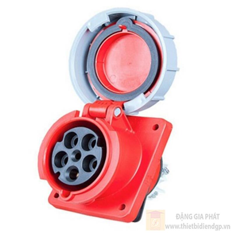Ổ cắm công nghiệp PCE gắn âm loại kín nước dạng nghiêng (IP67) 63A