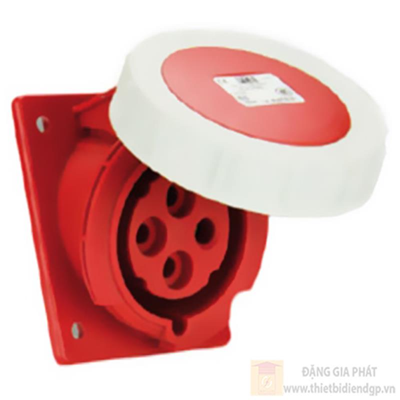 Ổ cắm công nghiệp PCE gắn âm 16A/32A- 6H - IP67 - Dạng nghiêng