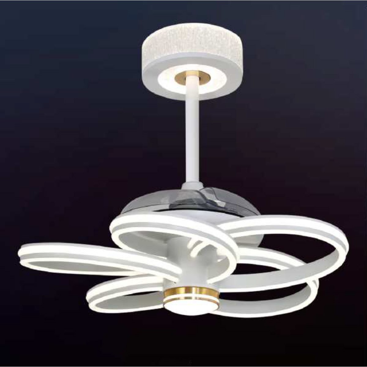 Quạt trần đèn Veronia QT-8592 Ø600 x H600