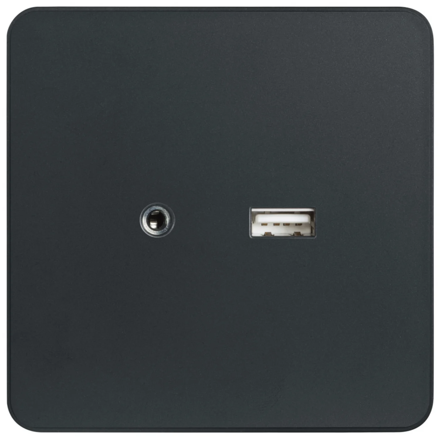 Ổ cắm USB + 3.5mm AUDIO màu đen