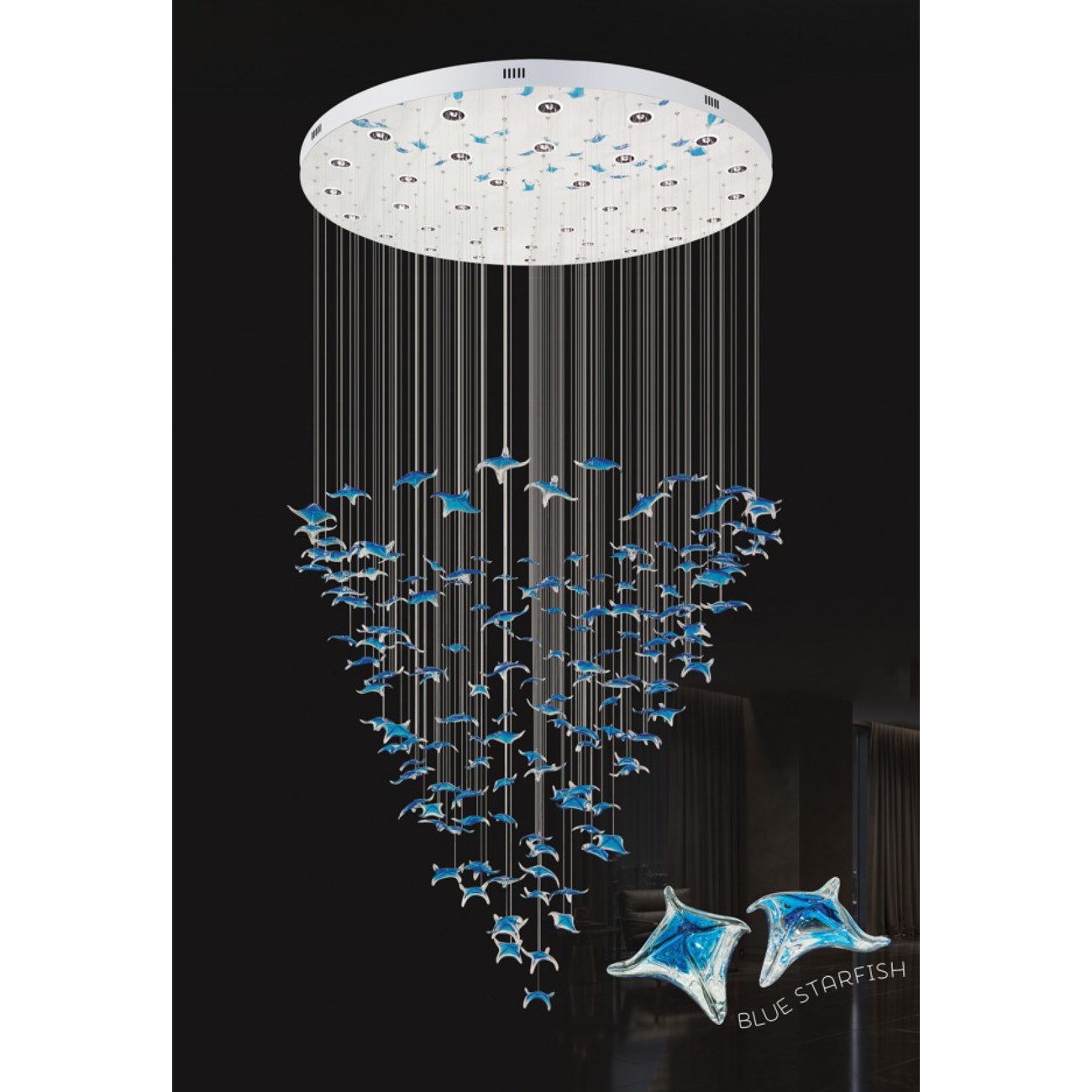 Đèn thả cầu thang HUFA TFL 1610 Ø1500*H2500 132W 3000K