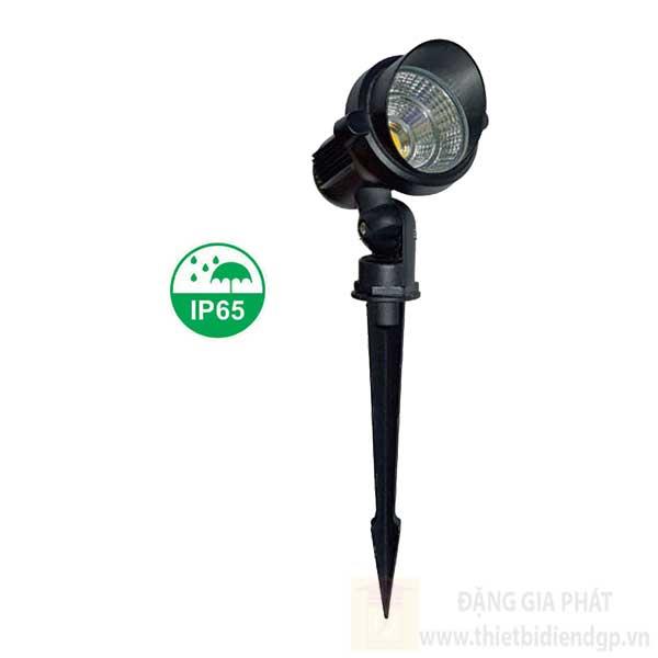 Đèn ghim cỏ LED COB 7W Ø100*W145*H330, Ánh sáng vàng