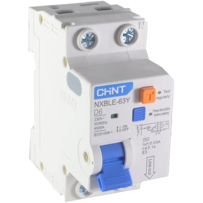 RCBO CHINT NXBLE-63Y 1P+N 0.03A 4.5kA