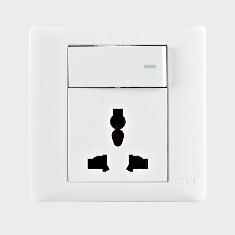 Bộ công tắc và ổ cắm đa năng CHINT NEW7-G42100 White 250V