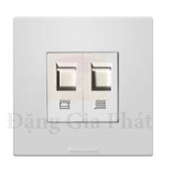 Ổ cắm điện thoại Rj11 + Ổ cắm vi tính RJ45