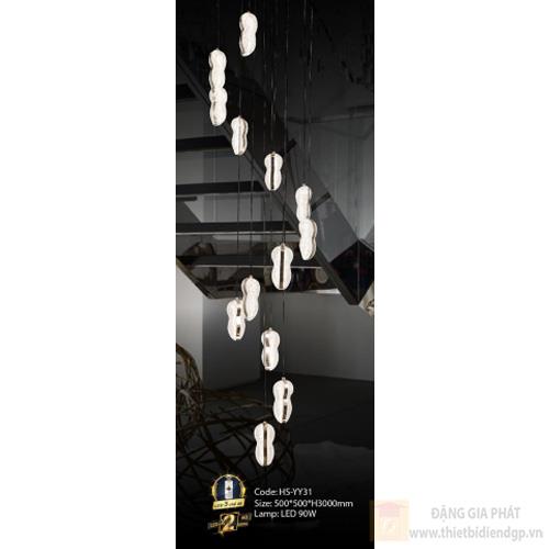 Đèn treo trang trí Slister 500*500*H3000mm Led 90W