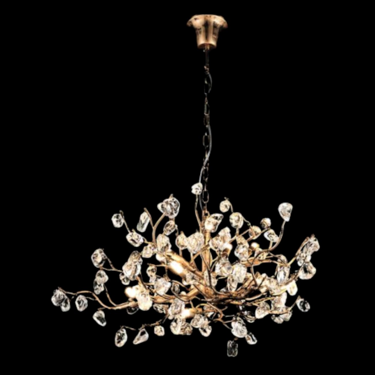 Đèn treo pha lê 355 decor bóng G9*10 - Ø800