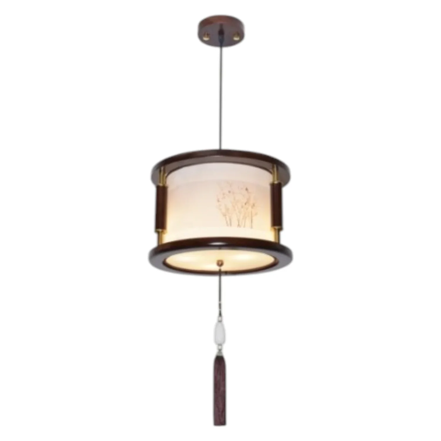Đèn gỗ + Acrylic treo quán HUFA TQ 6642 Ø300*H210+1200, E27*1
