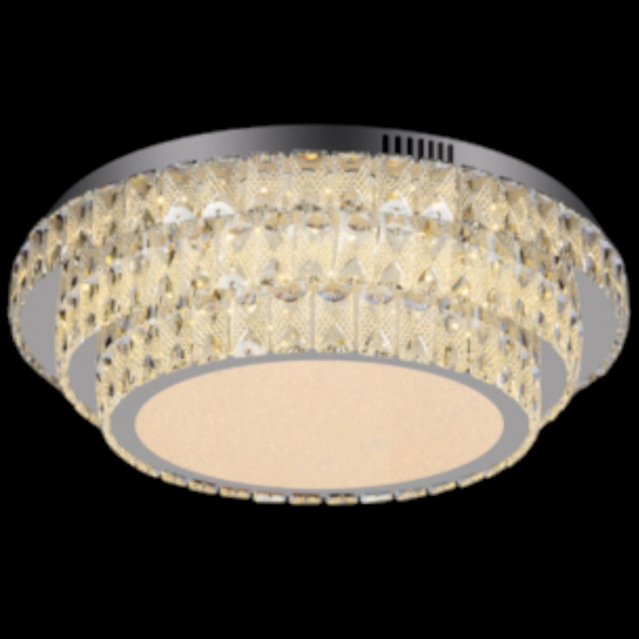 Đèn mâm tròn pha lê Andora Ø500*H155 - LED 75W - 3CĐ + Remote