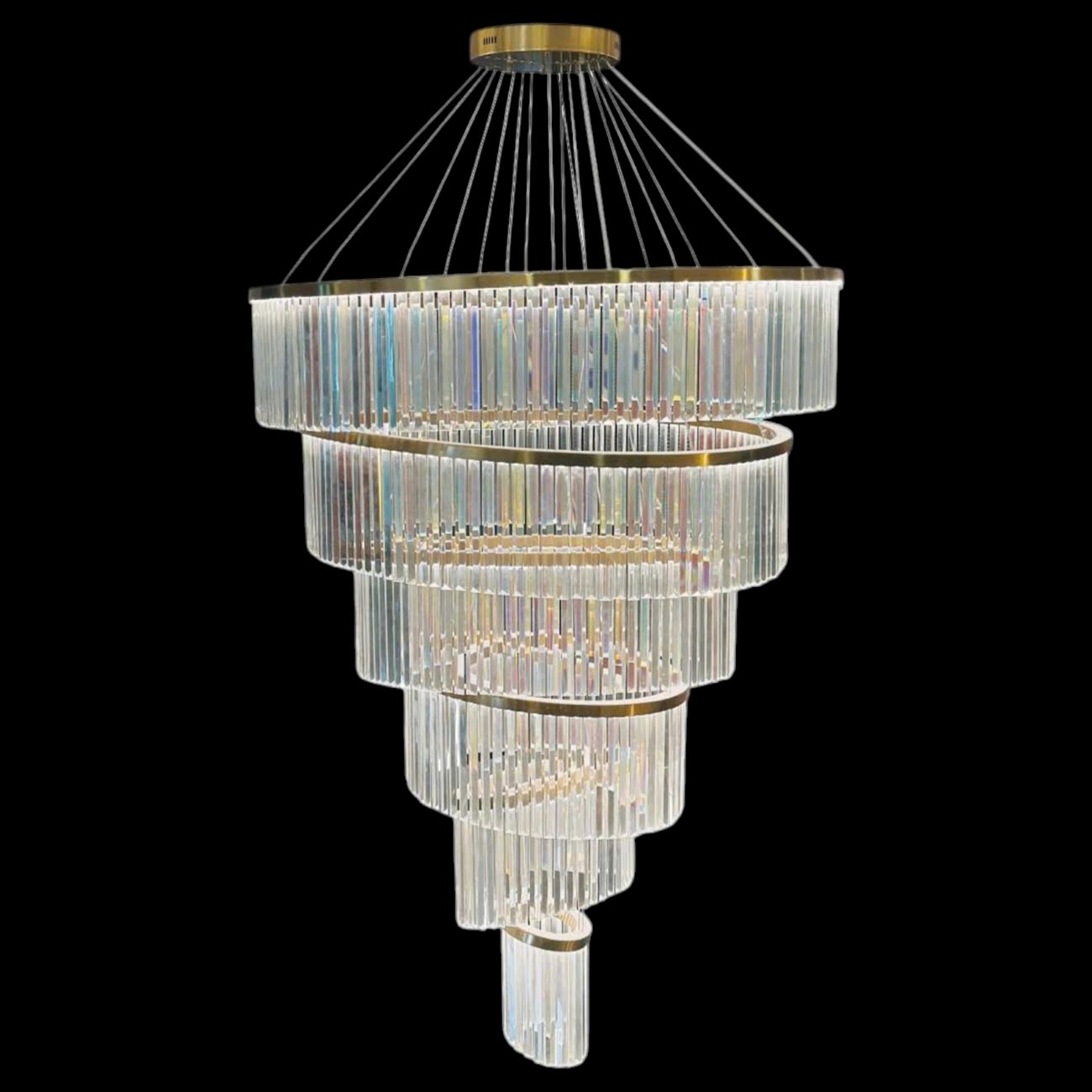 Đèn thả Pha Lê 355 Decor TPL20 Ø200+400+600+800+1000+1200*H2000-LED 3 CĐ