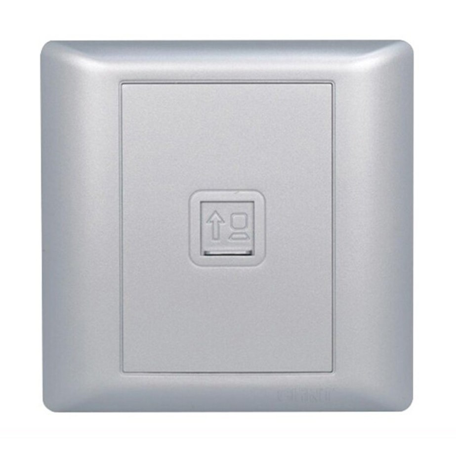 Bộ ổ cắm mạng đơn Cat 5e 8 lõi CHINT NEW7-G20408A Silver