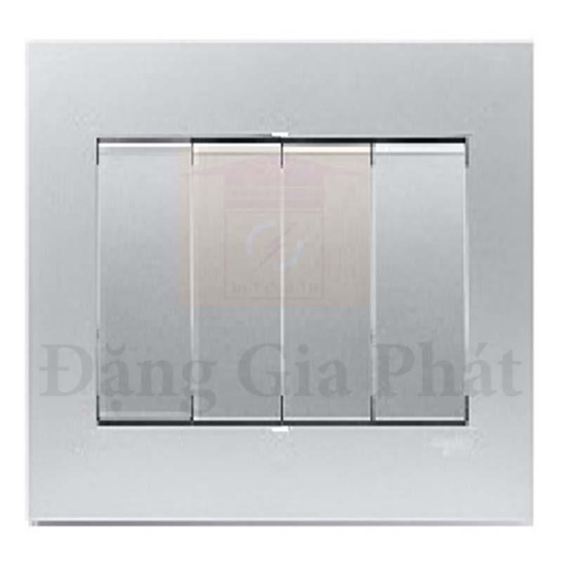 Bộ công tắc bốn 1 chiều 16AX màu xám