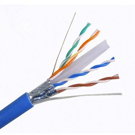 Dây cáp mạng CAT5 Nanoco NC5E-F100BO 100%CU chống nhiễu có dầu màu xanh