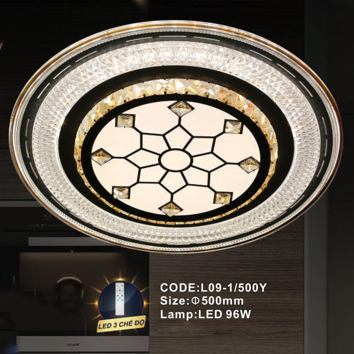 Đèn mâm pha lê Slister Ø500mm - LED 96W - 3 CĐ