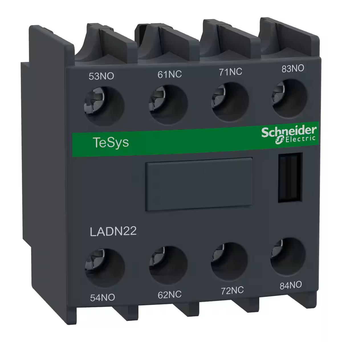 Auxiliary contact block, TeSys D, front mounting, screw clamp terminals