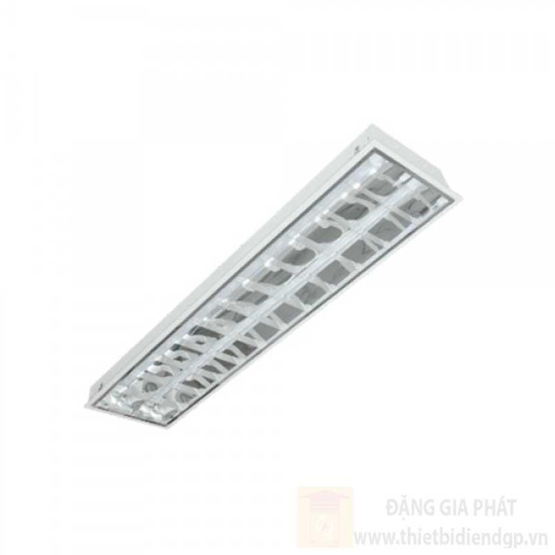 Máng đèn phản quan âm trần 1m2, 2 bóng Led T8