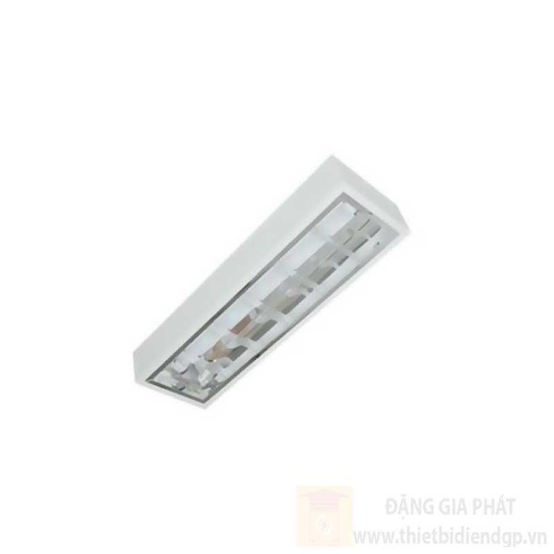 Máng đèn phản quang gắn nổi chóa Parabol, thanh ngang nhôm sọc 0.6m