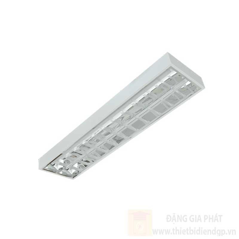 Máng đèn phản quang gắn nổi chóa Parabol, thanh ngang nhôm sọc 1.2m