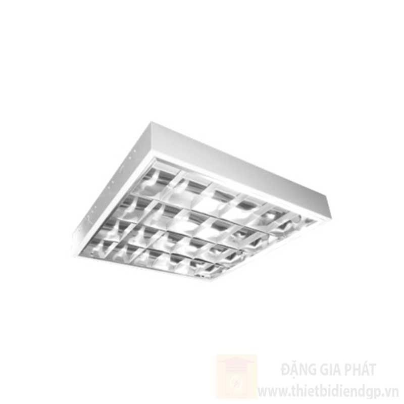 Máng đèn phản quang gắn nổi chóa Parabol, thanh ngang nhôm sọc 0.6m