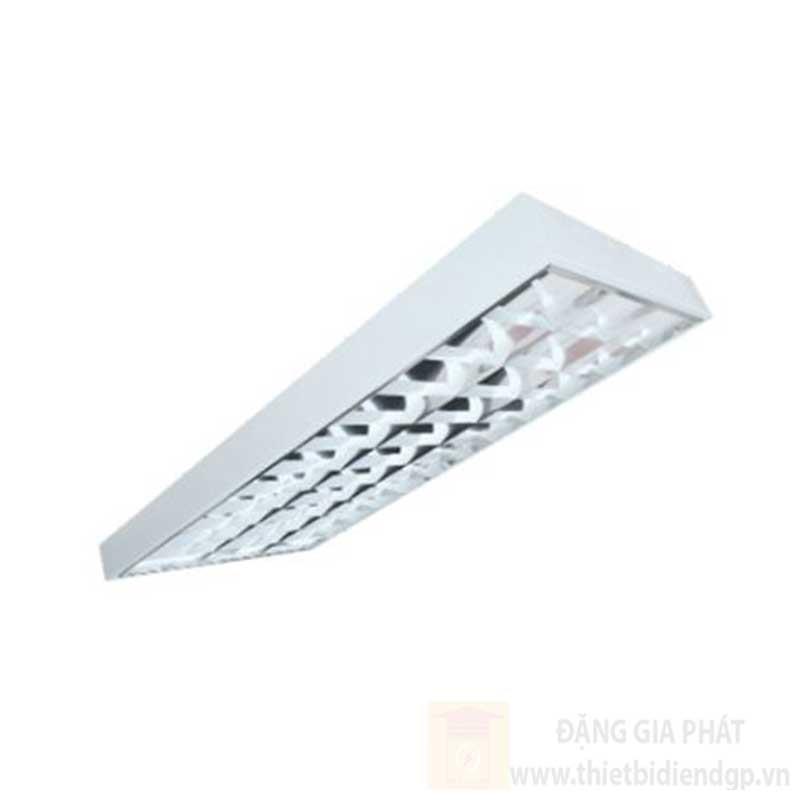 Máng đèn phản quang gắn nổi chóa Parabol, thanh ngang nhôm sọc 1.2m