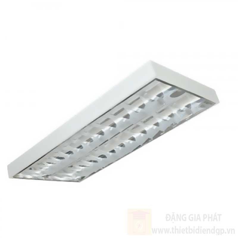 Máng đèn phản quang gắn nổi chóa Parabol, thanh ngang nhôm sọc 1.2m