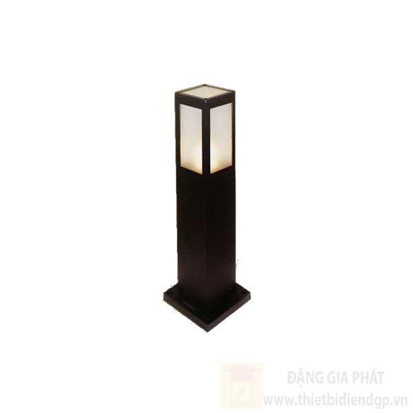 Đèn led trụ ngoài trời vuông Ø90*H600, đế Ø140, E27*1, vỏ màu đen