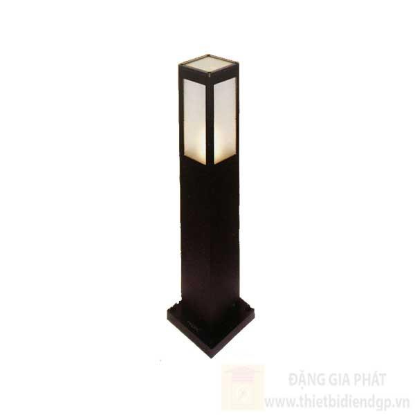 Đèn led trụ ngoài trời vuông Ø90*H800, đế Ø140, E27*1, vỏ màu đen