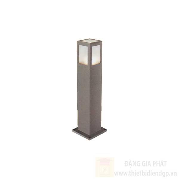 Đèn led trụ ngoài trời vuông Ø90*H600, đế Ø140, E27*1, vỏ màu xám