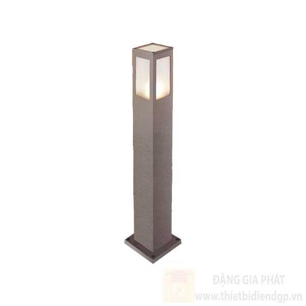 Đèn led trụ ngoài trời vuông Ø90*H800, đế Ø140, E27*1, vỏ màu xám