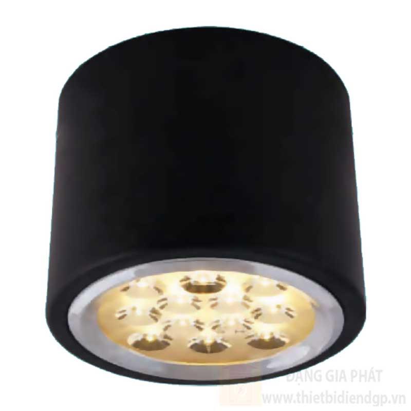 Đèn downlight ốp nổi led Ø130*H100-12W, vỏ màu đen